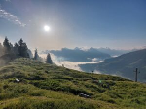 Ornach Gipfel Blick Zugspitze